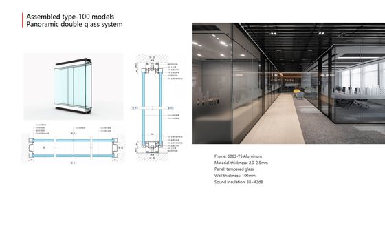 Dobra cena. Top Supported Modern Aesthetics Office Glass Partition Wall with Space Optimization w Internecie