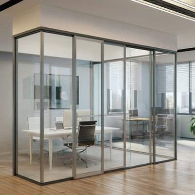 kupować Podzielniki Aluminiowe ramy przesuwne podwójnie przeszklone ściany przedziałowe z szkła biurowe online manufacture