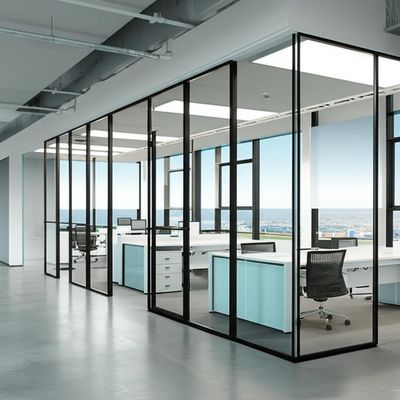 Dobra cena. Single Glazed Office Glass Partition Wall with Sound Insulation and 108mm/90mm Thickness for Panoramic System w Internecie
