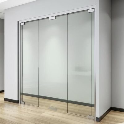 Dobra cena. Single Glazed Aluminium Frame Glass Partition Wall with Sound Insulation 30-42dB and Top Supported Manually Operated Design w Internecie