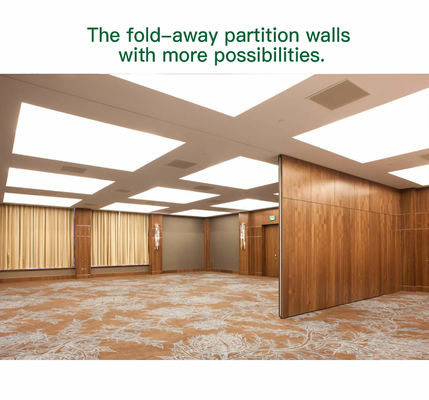 Dobra cena. Wooden Finish Movable Partition Wall with 304 Stainless Steel Roller and Dupont POM Roller for Office Framed Construction w Internecie