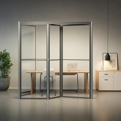 Aluminiowy tor panoramiczny Biuro Szklane ściany rozdzielcze do składania
